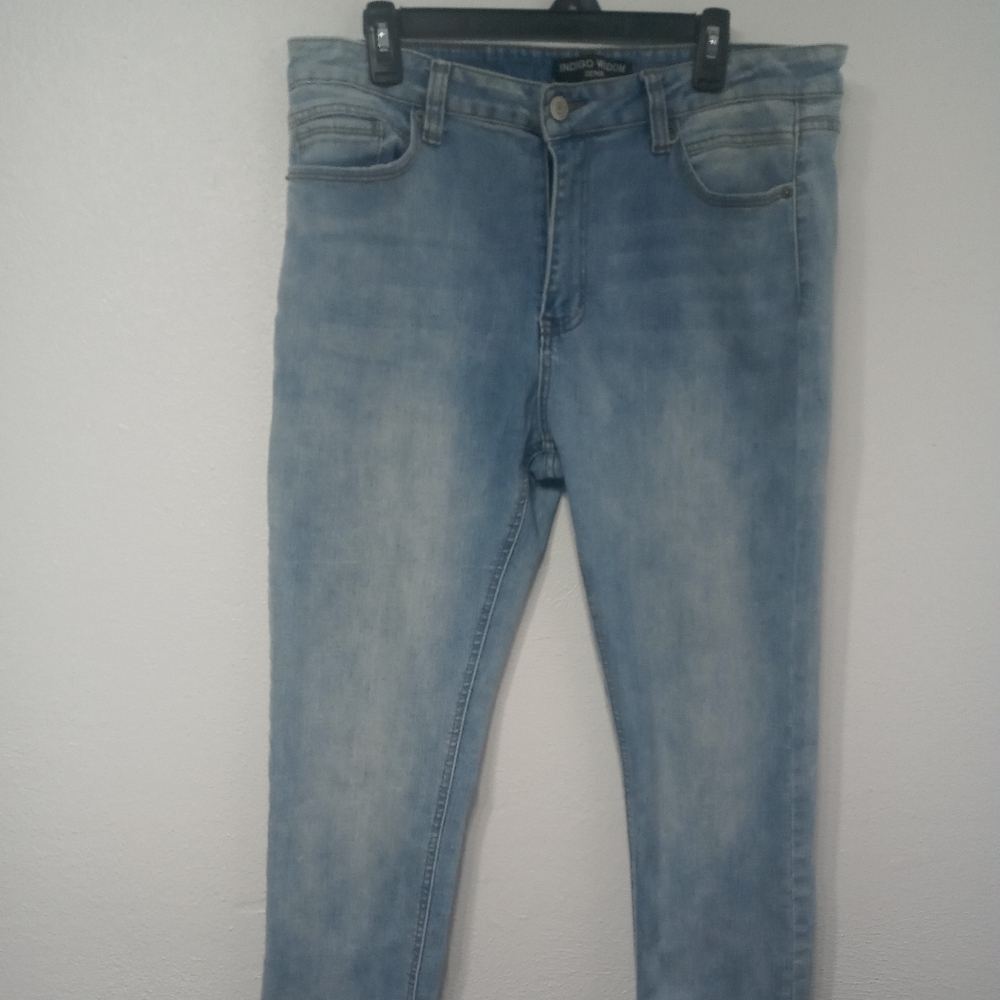 Mens Light Blue Slim Jeans Size 36×30